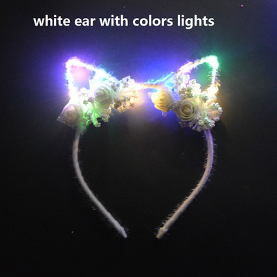 1 gab Led Ear Animal Cat Fox galvas saite iedegas Mirgojoša mirdzoša matu lente ballītes dāvana dzimšanas dienas kostīms kāzu Helovīna festivāls
