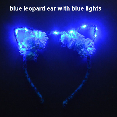 1 gab Led Ear Animal Cat Fox galvas saite iedegas Mirgojoša mirdzoša matu lente ballītes dāvana dzimšanas dienas kostīms kāzu Helovīna festivāls