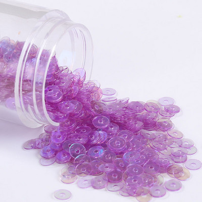 2000 gab./Partijas izmērs 4mm AB Caurspīdīgi sequins PVC plakani apaļi vaļīgi fliteru paletes amatniecībai, sieviešu apģērbu šūšanas apļa šķēle