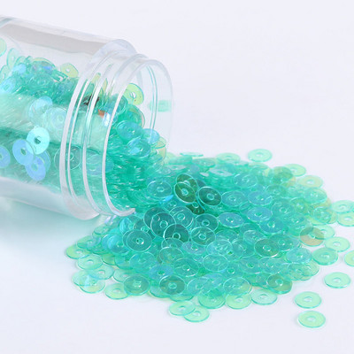 2000 gab./Partijas izmērs 4mm AB Caurspīdīgi sequins PVC plakani apaļi vaļīgi fliteru paletes amatniecībai, sieviešu apģērbu šūšanas apļa šķēle