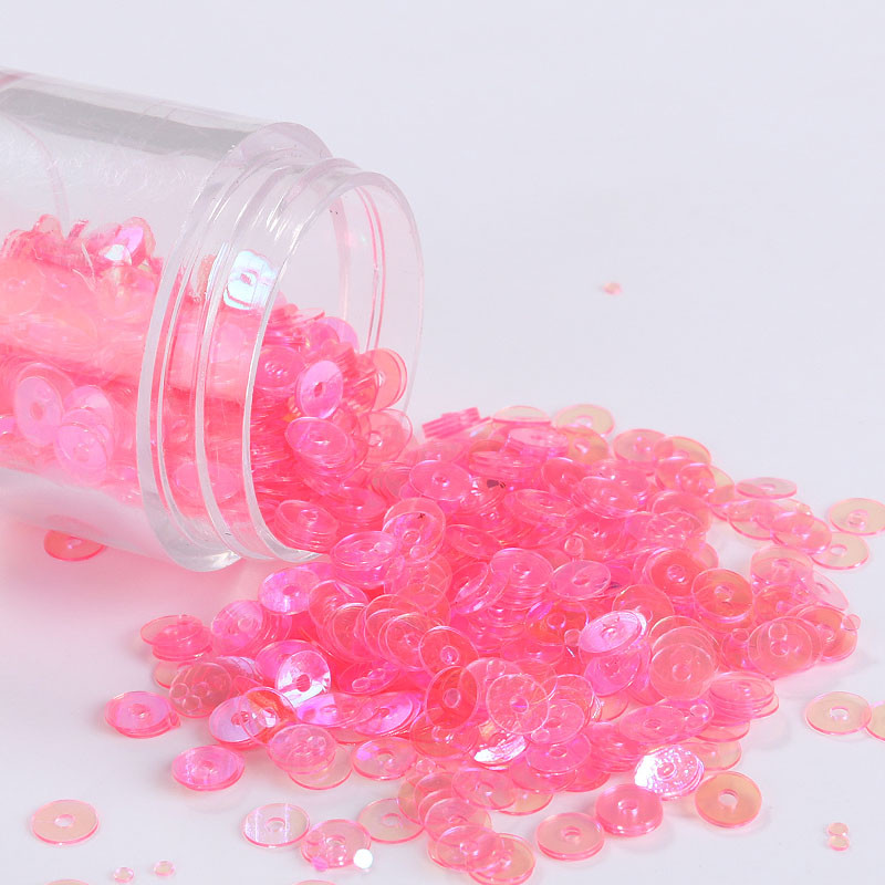 2000 gab./Partijas izmērs 4mm AB Caurspīdīgi sequins PVC plakani apaļi vaļīgi fliteru paletes amatniecībai, sieviešu apģērbu šūšanas apļa šķēle