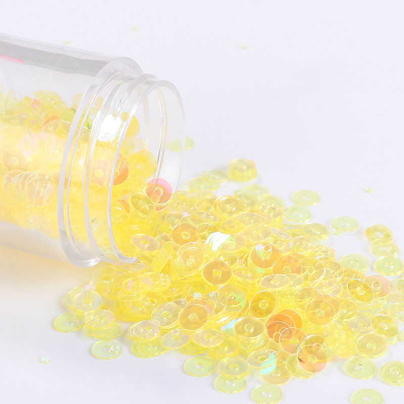 2000 gab./Partijas izmērs 4mm AB Caurspīdīgi sequins PVC plakani apaļi vaļīgi fliteru paletes amatniecībai, sieviešu apģērbu šūšanas apļa šķēle