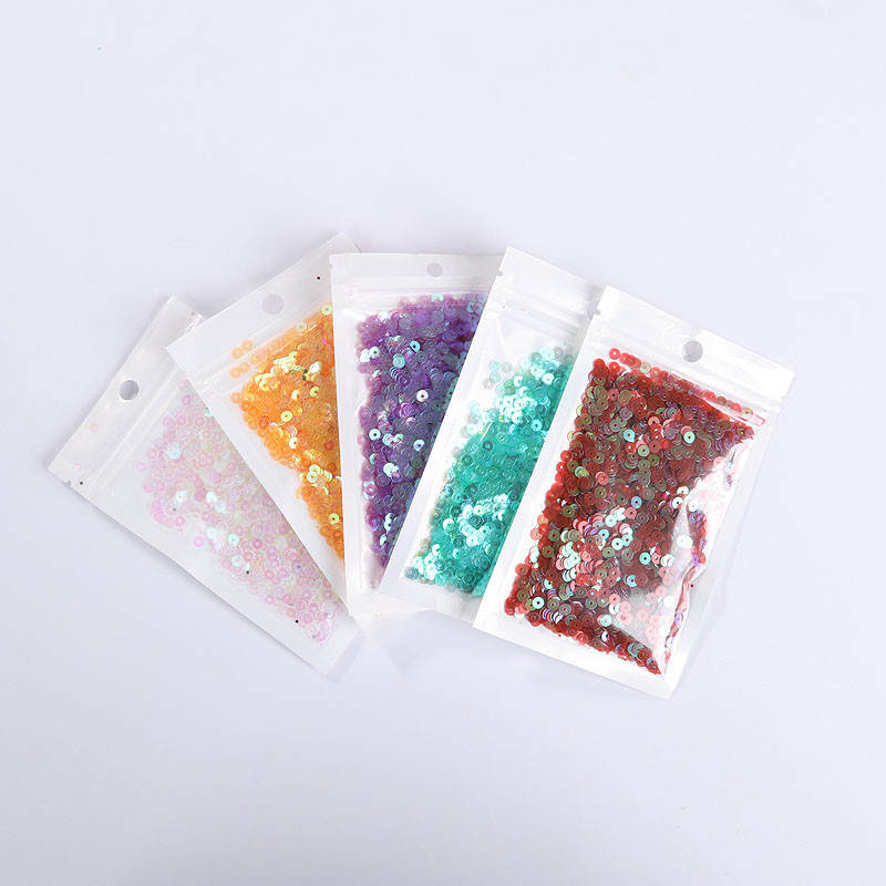 2000 gab./Partijas izmērs 4mm AB Caurspīdīgi sequins PVC plakani apaļi vaļīgi fliteru paletes amatniecībai, sieviešu apģērbu šūšanas apļa šķēle