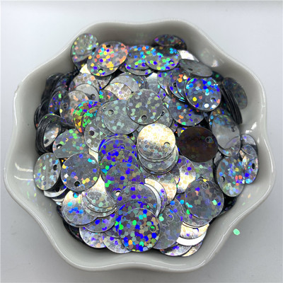 400db 10 mm-es PVC lapos, kerek laza flitterek 1 oldalsó lyukkal Paillette varrás Esküvői kézműves kiegészítők Barkácsolás medál flitter