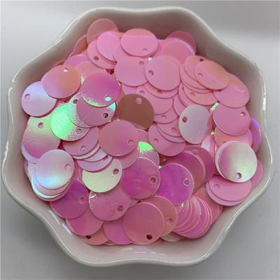 400db 10 mm-es PVC lapos, kerek laza flitterek 1 oldalsó lyukkal Paillette varrás Esküvői kézműves kiegészítők Barkácsolás medál flitter