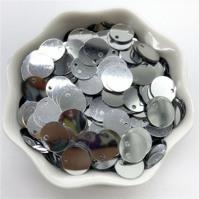 400db 10 mm-es PVC lapos, kerek laza flitterek 1 oldalsó lyukkal Paillette varrás Esküvői kézműves kiegészítők Barkácsolás medál flitter