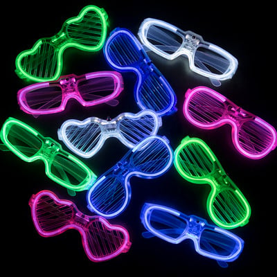1 buc. Ochelari de petrecere care strălucesc în întuneric Ochelari cu LED-uri Ochelari de soare cu neon pentru ochelari de soare pentru copii, adulți, decorațiuni pentru petreceri.