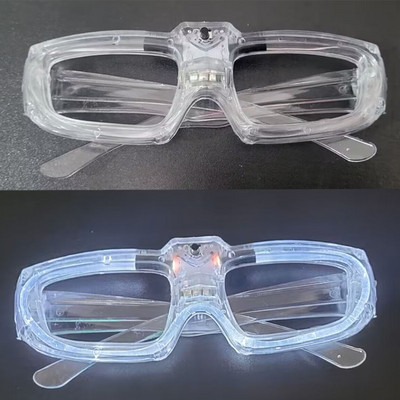 1 vnt Vakarėlio švytėjimo tamsoje akiniai Šviečiantys LED akiniai Neoniniai vakarėliams skirti akiniai nuo saulės vaikams suaugusiems vakarėlio dekoro vakarėlio reikmenys