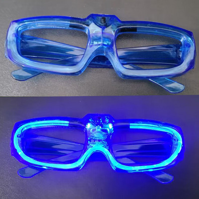 1 vnt Vakarėlio švytėjimo tamsoje akiniai Šviečiantys LED akiniai Neoniniai vakarėliams skirti akiniai nuo saulės vaikams suaugusiems vakarėlio dekoro vakarėlio reikmenys