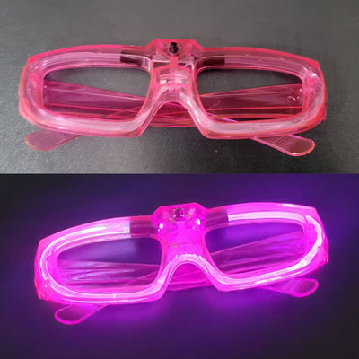 1 vnt Vakarėlio švytėjimo tamsoje akiniai Šviečiantys LED akiniai Neoniniai vakarėliams skirti akiniai nuo saulės vaikams suaugusiems vakarėlio dekoro vakarėlio reikmenys