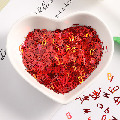 Īpaši plāns 4 mm jauktas burtu formas vizuļi nagu DIY Glitter Paillette lāzers, videi draudzīgs PET sequin Nails mākslas manikīra materiāls 10g