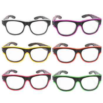 LED очила Хелоуин атмосфера Безжични светещи очила Акумулаторни USB Нощен клуб Бар Парти подаръци