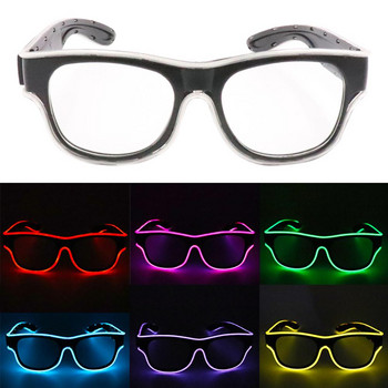 LED очила Хелоуин атмосфера Безжични светещи очила Акумулаторни USB Нощен клуб Бар Парти подаръци
