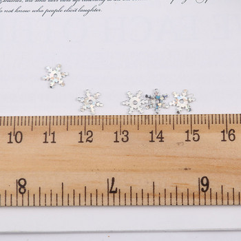 10g/Συσκευασία Διάμετρος 8mm 10mm Παγιέτες Χιονιού με 1 Κεντρική Τρύπα Χριστουγεννιάτικο Διακοσμητικό Υλικό White Snow Sequin Sew Craft