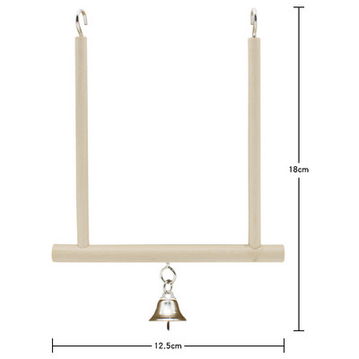 Putnu spogulis koka interaktīva rotaļlieta ar asari maziem papagaiļiem, papagaiļiem, kaktiņiem Conure Lovebird būra aksesuāri