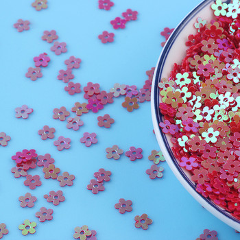 20g/παρτίδα 5mm Σχήμα λουλουδιών PVC Loose Sequins Glitter Paillettes για Μανικιούρ Νυχιών Ράψιμο Διακόσμηση Γάμου Κομφετί DIY