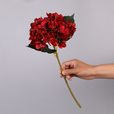 Kiváló minőségű 45 cm-es mesterséges fehér hortenzia virág golyó selyem hortenzia kiegészítő otthoni esküvői dekoráció hamis Flores csokor