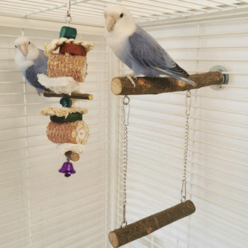 Υγιές Universal Pet Parrot Bird Standing Stick Solid Parrot Swing Climb and Play for Cockatiel