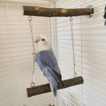 Здравословен универсален домашен любимец Папагал Птица Стояща пръчка Плътна папагалска люлка Катерене и игра за корела