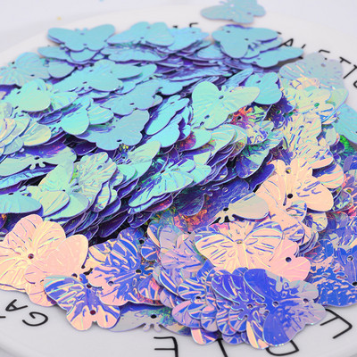 23 mm Glitter Butterfly PVC brīvi vizuļi Paillette šūšanas amatniecība kāzu dekorēšanai Apģērba kleita Apavu vāciņi DIY aksesuārs