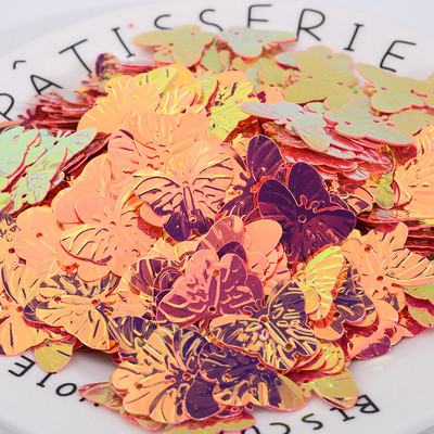 23 mm Glitter Butterfly PVC brīvi vizuļi Paillette šūšanas amatniecība kāzu dekorēšanai Apģērba kleita Apavu vāciņi DIY aksesuārs