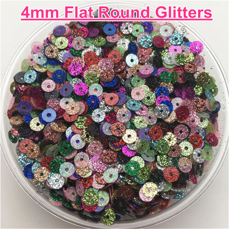 Pailletes 10g 4mm mirdzoši vizuļi, plakani, apaļi, vaļīgi vizuļi Šūšana kāzu rotājumi, amatniecības albumi, DIY aksesuāri, vairumtirdzniecība