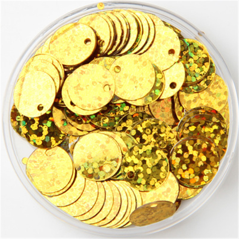 10/15/20/25/30mm Plakani, apaļi, vaļīgi fliteri Pailletes Šūšanas Amatniecības piederumi Kāzu apģērbam Lentejuelas Para Coser 10g