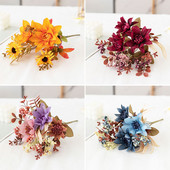 30cm jauna stila īsta zīda dālija krizantēma mākslīgais zieds ģimenes biroja ballīte saulespuķu pušķis dārza viesnīcas kāzu dekors