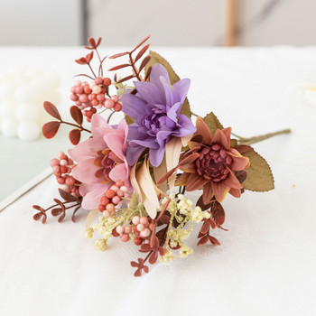 30 см нов стил истинска коприна далия хризантема изкуствено цвете семеен офис парти слънчогледов букет градина хотел сватбен декор