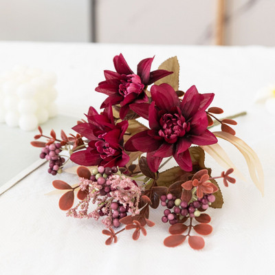 30cm jauna stila īsta zīda dālija krizantēma mākslīgais zieds ģimenes biroja ballīte saulespuķu pušķis dārza viesnīcas kāzu dekors