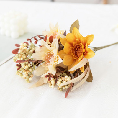 30cm jauna stila īsta zīda dālija krizantēma mākslīgais zieds ģimenes biroja ballīte saulespuķu pušķis dārza viesnīcas kāzu dekors