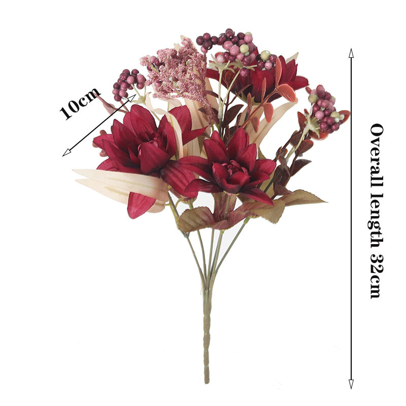 30cm jauna stila īsta zīda dālija krizantēma mākslīgais zieds ģimenes biroja ballīte saulespuķu pušķis dārza viesnīcas kāzu dekors