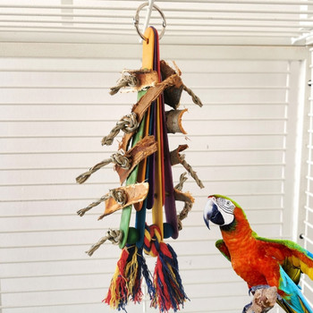 Bird Parrots Chew Toy Πολύχρωμος Καταστροφέας για Conures Parakeets Cockatiels Y9RE
