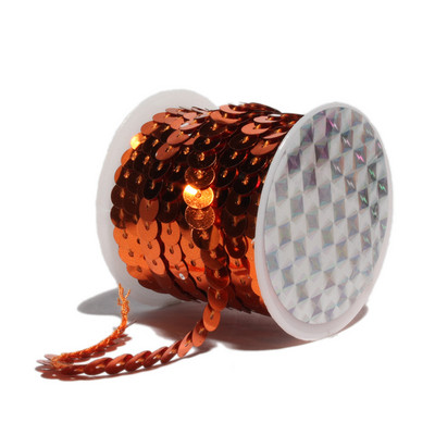 5 méter/tétel 6 mm 17 szín Fényes laza, kerek lapos PVC flitterek Paillettes szegélyek varrás kézművesekhez Ruhatartozék/táskák/ruha