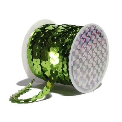 5 méter/tétel 6 mm 17 szín Fényes laza, kerek lapos PVC flitterek Paillettes szegélyek varrás kézművesekhez Ruhatartozék/táskák/ruha