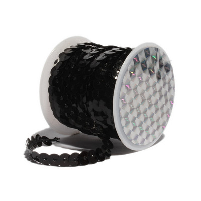 5 méter/tétel 6 mm 17 szín Fényes laza, kerek lapos PVC flitterek Paillettes szegélyek varrás kézművesekhez Ruhatartozék/táskák/ruha