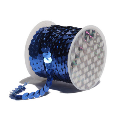 5 méter/tétel 6 mm 17 szín Fényes laza, kerek lapos PVC flitterek Paillettes szegélyek varrás kézművesekhez Ruhatartozék/táskák/ruha
