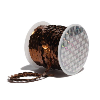 5 méter/tétel 6 mm 17 szín Fényes laza, kerek lapos PVC flitterek Paillettes szegélyek varrás kézművesekhez Ruhatartozék/táskák/ruha