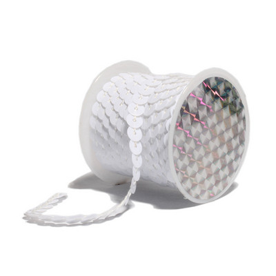 5 méter/tétel 6 mm 17 szín Fényes laza, kerek lapos PVC flitterek Paillettes szegélyek varrás kézművesekhez Ruhatartozék/táskák/ruha