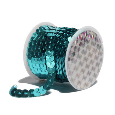 5 méter/tétel 6 mm 17 szín Fényes laza, kerek lapos PVC flitterek Paillettes szegélyek varrás kézművesekhez Ruhatartozék/táskák/ruha