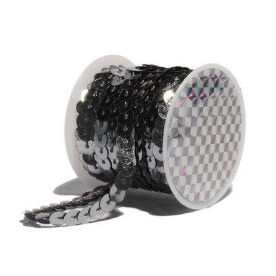 5 méter/tétel 6 mm 17 szín Fényes laza, kerek lapos PVC flitterek Paillettes szegélyek varrás kézművesekhez Ruhatartozék/táskák/ruha