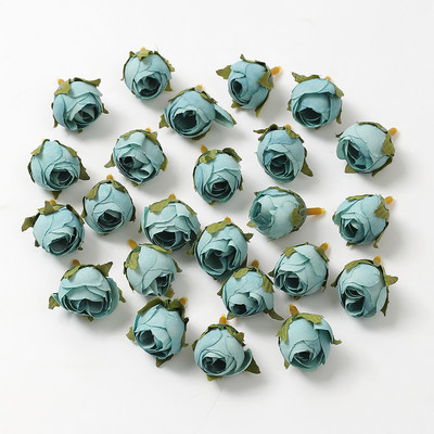 10 db kék művirág fejek selyem művirágok lakberendezéshez Születésnapi buli torta Esküvői dekoráció Füzér kiegészítők