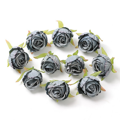 10 db kék művirág fejek selyem művirágok lakberendezéshez Születésnapi buli torta Esküvői dekoráció Füzér kiegészítők