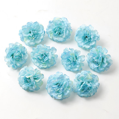 10 db kék művirág fejek selyem művirágok lakberendezéshez Születésnapi buli torta Esküvői dekoráció Füzér kiegészítők