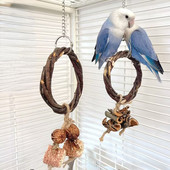 Putnu rotaļlieta Mājdzīvnieks Putns Papagailis Papagailīte Budgie Cockatiel Būris Putnu Rotaļlietas Piekārts Šūpuļtīkls Šūpoles Rotaļlieta Rotangpalmas gredzens Putnu piederumi