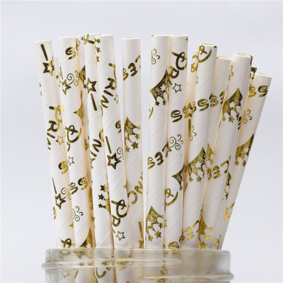 25gab Metāla zelta sirds zvaigzne folijas svītras papīra salmiņi Sudraba ševrons kāzu ballītes dekors