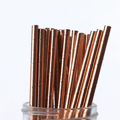 25gab Metāla zelta sirds zvaigzne folijas svītras papīra salmiņi Sudraba ševrons kāzu ballītes dekors