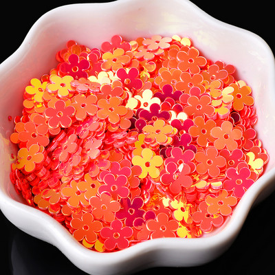 20g (1200gab.)/Iepakojums 7MM Plakani plūmju ziedi PVC sequins Kāzu konfeti DIY šūšana nagu mākslas rotaslietas ballīšu dekorēšanas aksesuāri