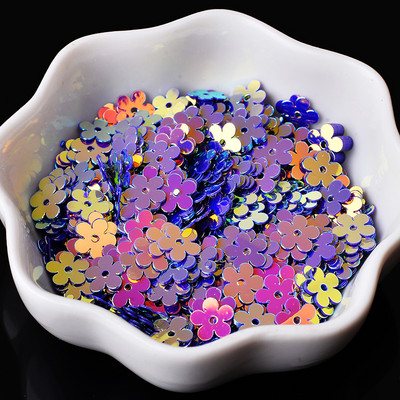 20g (1200gab.)/Iepakojums 7MM Plakani plūmju ziedi PVC sequins Kāzu konfeti DIY šūšana nagu mākslas rotaslietas ballīšu dekorēšanas aksesuāri
