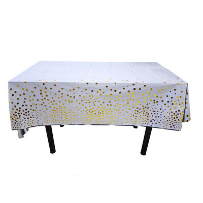 Eldobható terítő rózsaszín fehér fekete rózsa arany születésnapi esküvői terítő műanyag vízálló étkezőasztal borító parti kellék